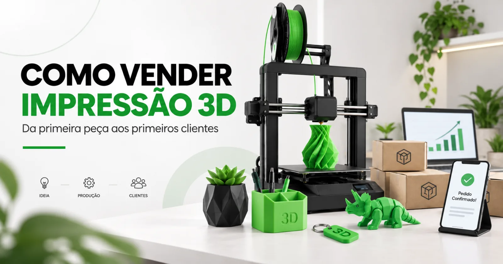 mpressora 3D produzindo peça para um negócio de impressão 3D
